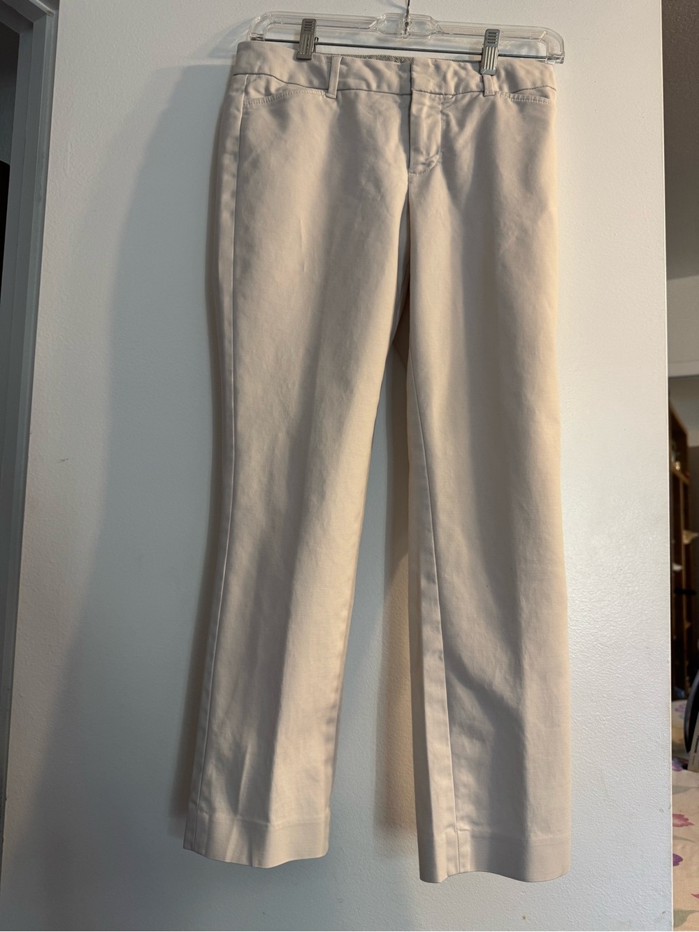 Gap stretch Womens Cream Straight-Leg short chino size 0